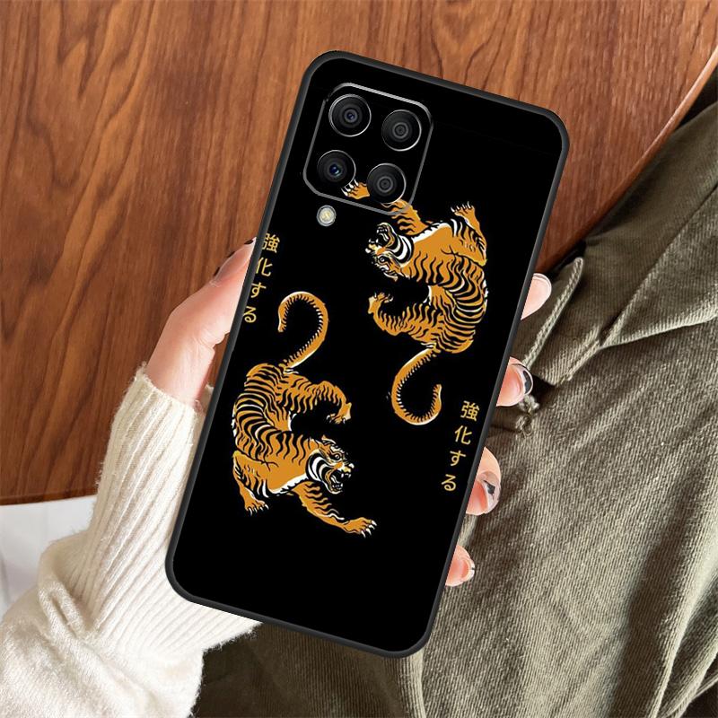 Japanese ukiyo-e Art Panther Tiger Case For Samsung Galaxy M13 M33 M53 M15 M35 M55 M06 M16 M36 M56 M31 M12 M32 M52 M14 M34 M54
