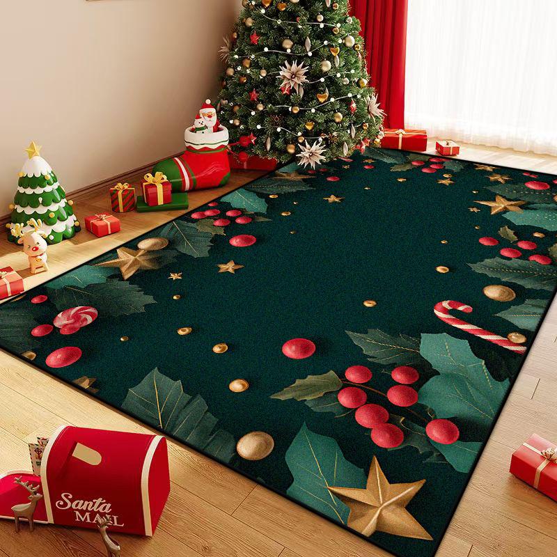 Christmas Modern CARPET FOR LIVE ROOM Luxury Home Decoration Bedroom Large Area Rugs Washable Antiskid Lounge Floor Mats Bedside