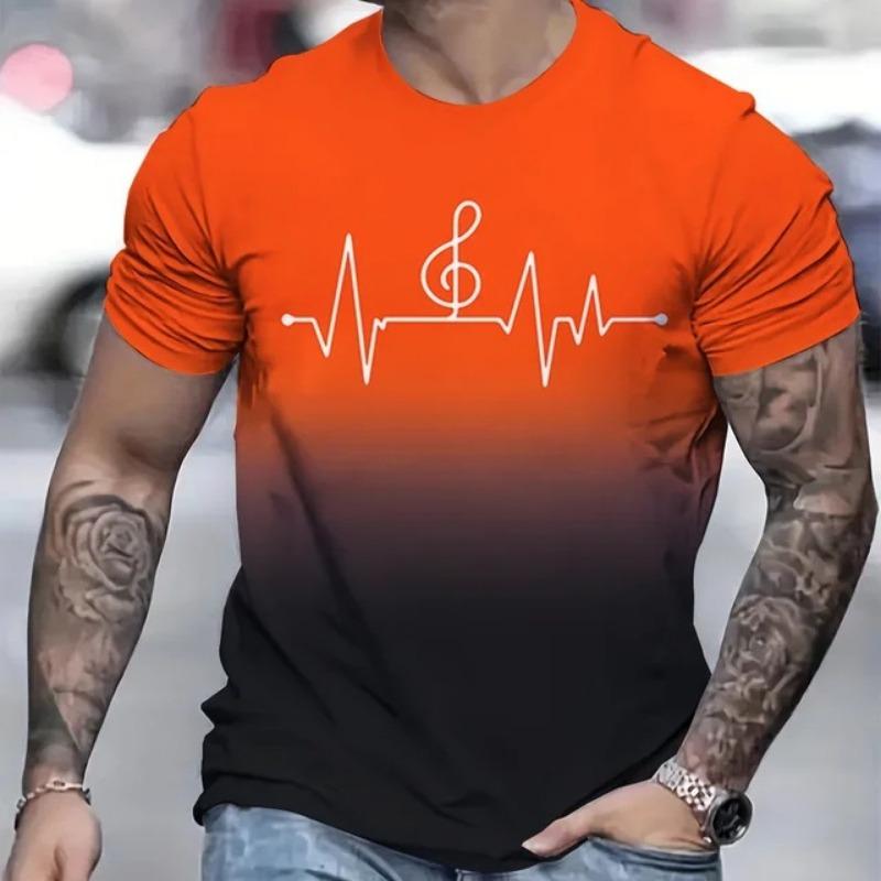 T-shirt Fashion Simple Fashion Pattern 3D Printed Round Neck Casual T-shirt