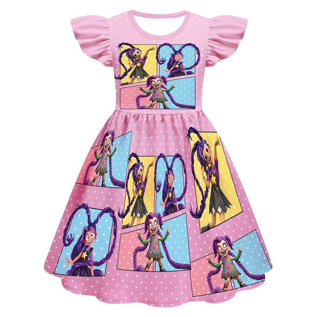 83140 Vestito a Pois con Volant e Treccine Lily Lovebraids per Bambine