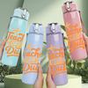 1PC Teacher On Duty Art Print 750ml Color Plastic Sports Water Bottle Leakproof Flip Straw Lid Suitable for Sports Office Home Use