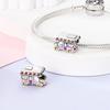 Original Charms Copper Plated Cute Heart-Shaped Stars Rv Beads Fit Bracelets For Women Jewelry Making Gifts