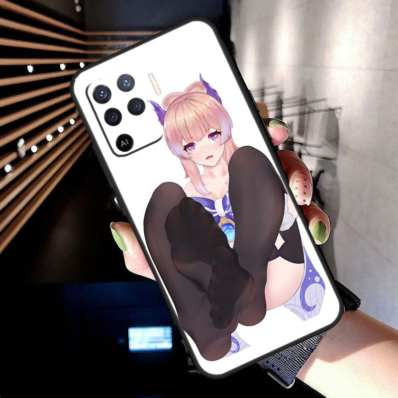 Genshin Impact Sexy Cute Girl Case For Oppo A74 A54 A94 A80 A60 A40 A18 A38 A58 A78 A98 A96 A76 A16 A15 A17 A57 A77 A5 Pro