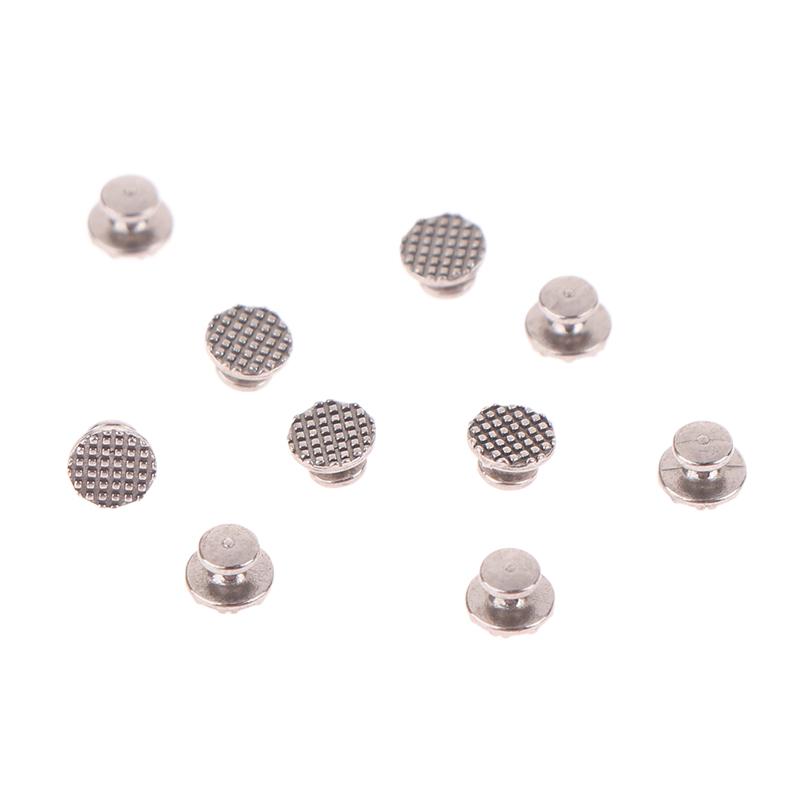 10Pcs Dental Orthodontic Lingual Buttons For Bondable Metal Round Mesh Base Button Monoblock Dentist Ortho Materials