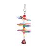 Pet Bird Parrot Colorful Beads Bell Toys Chewing Swing Cage Accessory