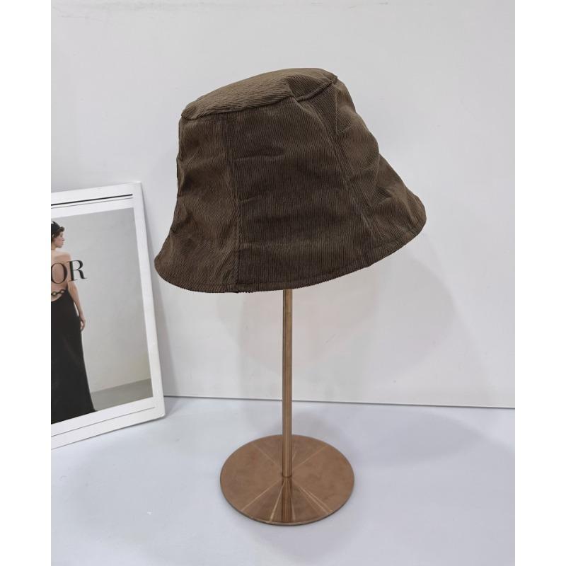 Early Autumn New Big Eaves High-end Pleated Bucket Hat Niche Design Sunshade Bucket Hat
