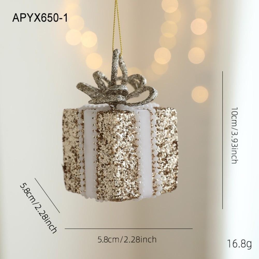 Nya Champagne Julträdskula Hängande Prydnader Glitter Skum Julgransdekorationer Julpynt Julparty