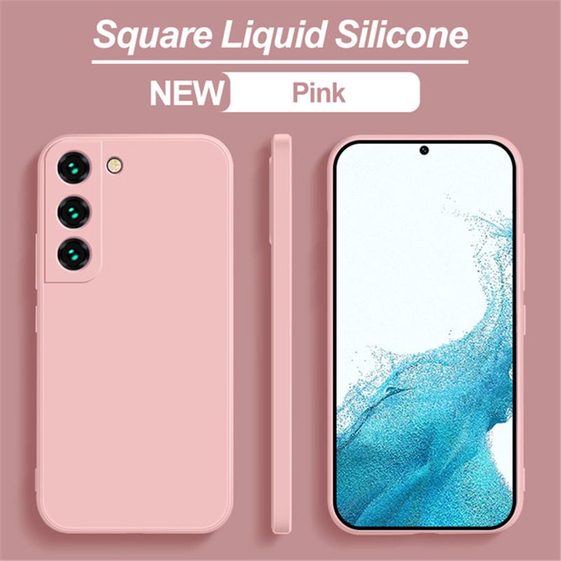 Glossy Liquid Silicone Soft Case For Samsung Galaxy S23 Ultra S22 S21 Plus A54 A53 A04S A23 A33 A73 A13 A32 A52 A72 5G 4G Shockproof Protective Cover