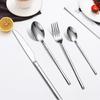 Stainless steel tableware, Knight series set, 24 piece Western style steak knife, fork, spoon set, gift box light luxury