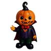 Halloween Pumpkin Kid Figurine Mini Resin Demon Pumpkin Statue Spooky Tabletop Ornament for Outdoor Indoor Home Garden Decoration
