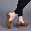  zapatos de mujer women cute brown pointed toe light weight office work pumps lady casual sweet black heel shoes ab797
