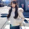 Hooded Fur Collar Cotton Jacket Women's Winter American Retro Thick Warm and Cold Resistant Short Bread Jacket