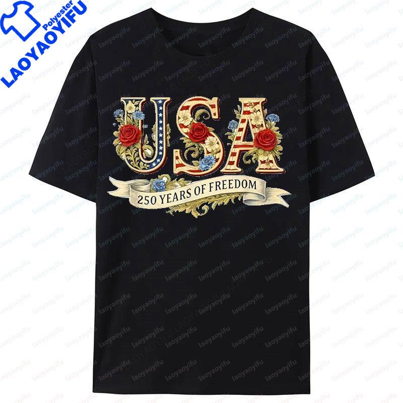 America 250th Anniversary TShirt USA 250 Years Shirt 4th of July Graphic T Shirts for Womens Clothing Camisetas