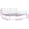 VidaXL Cadre de lit avec tête de lit 200x200 cm bois massif 3194851