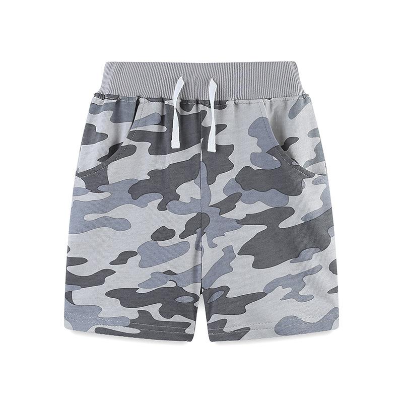 2024 New Summer Children Pants Knitted Cotton Boys Sports Shorts for Toddler Camouflage Casual Pants