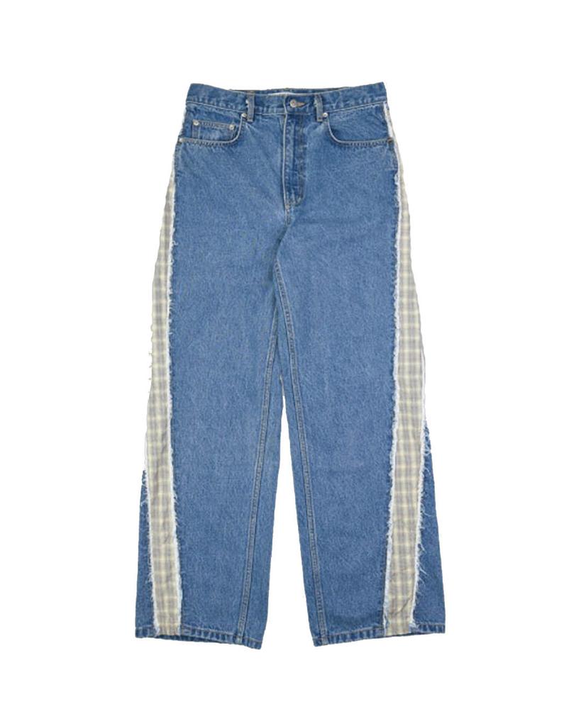THEMUSEUMVISITOR Side Panel Denim Pants (Blue)