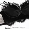 Women's Lace-Edge Wireless Bra Set for Small Chest Enhancement