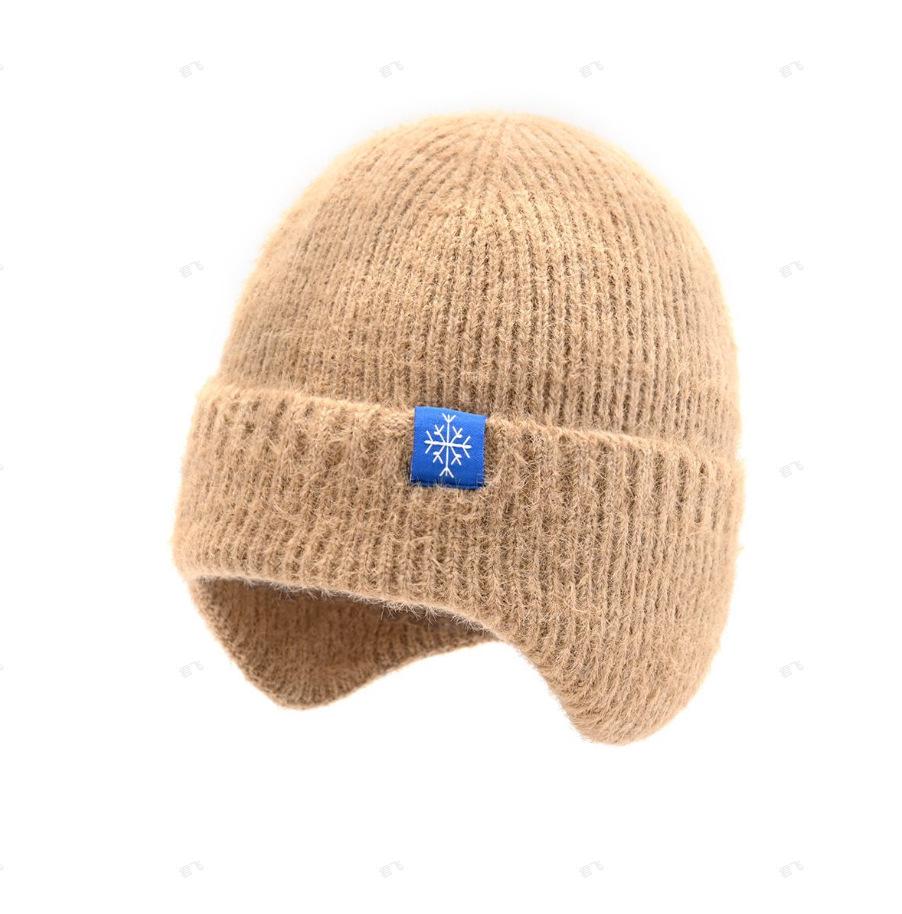 

Унисекс Зимняя Вязаная Шерстяная Шапка-Ушанка - Теплая Флисовая Шапка-Бини Снежинка для Ношения на Открытом Воздухе