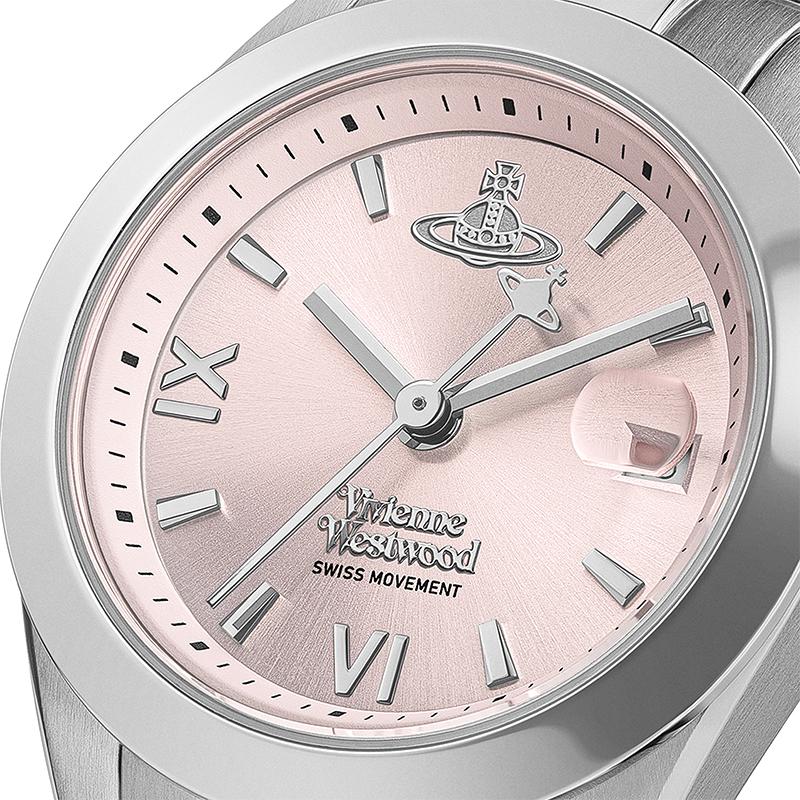 VIVIENNE WESTWOOD Quarz Uhr Edelstahlarmband 28mm Rosa Zifferblatt Damenuhr DWVV292PKSL