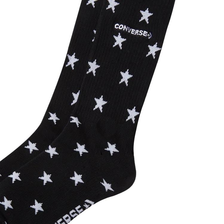 Converse Crew Socks Unisex 1 Pack Black 10026621-A01
