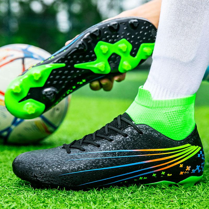 35-47 Men's High-top Socks Large Sizes of Long Nails Football Shoes Non-slip Wear-resistant TPR Artificial Corthiri Outdoor Children's Football Shoes