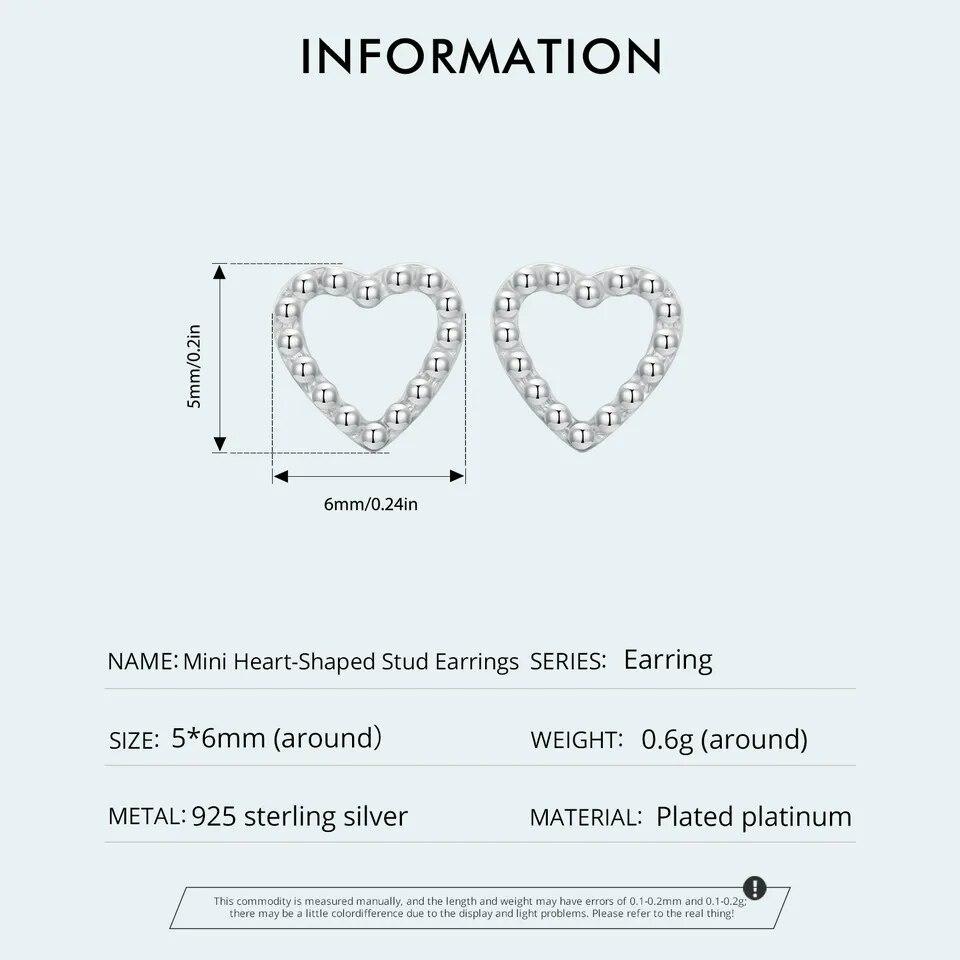 BAMOER 925 Sterling Silver Delicate Mini Line Stud Earrings Sparkling Zircon Earrings for Women Engagement Party Jewelry