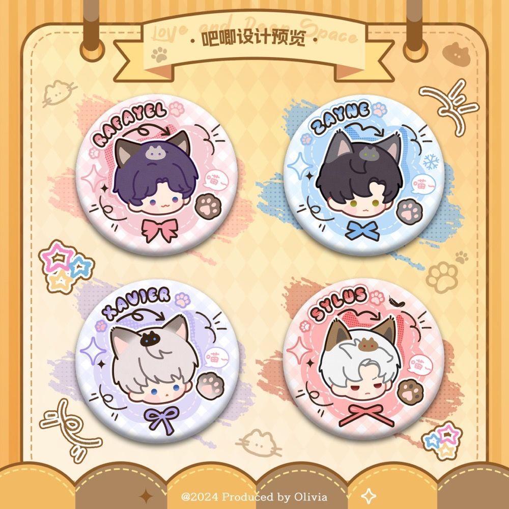 2025 58/75MM Love and Deepspace Sylus Caleb Rafayel Zayne Xavier Anime Badge Set Emblem Brooch Cospaly Cartoon Bag Decoration