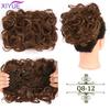 LARGE Comb Clip In Curly Hair Extension Synthetic Hair Pieces Chignon Women Updo Cover Hairpiece Extension Hair Bun