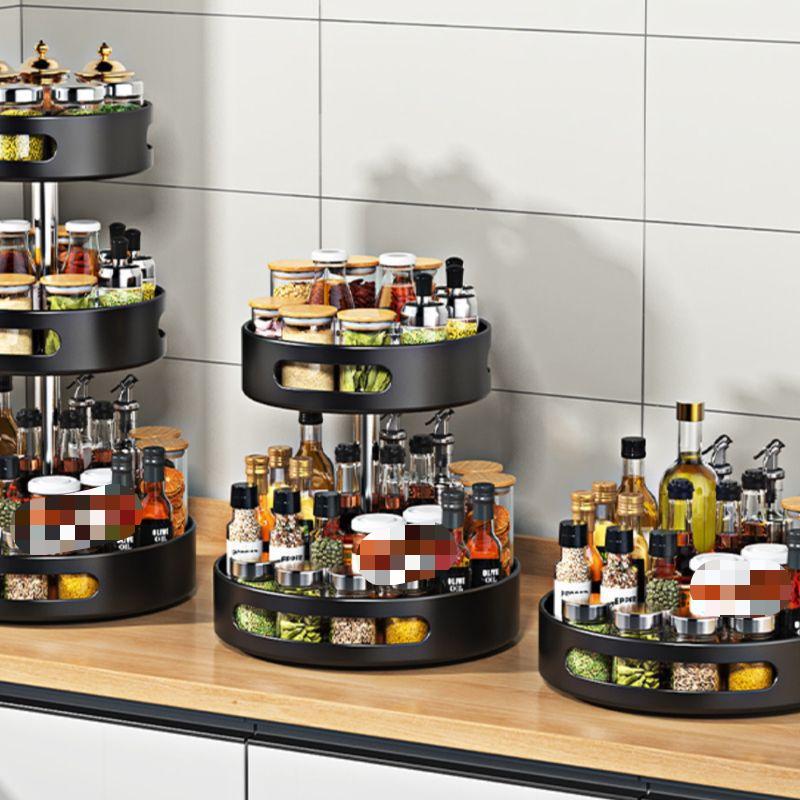 Drehbares Küchengewürzregal: Starke Tragfähigkeit Gewürz-Ecke für Öl, Salz, Soße und Essig