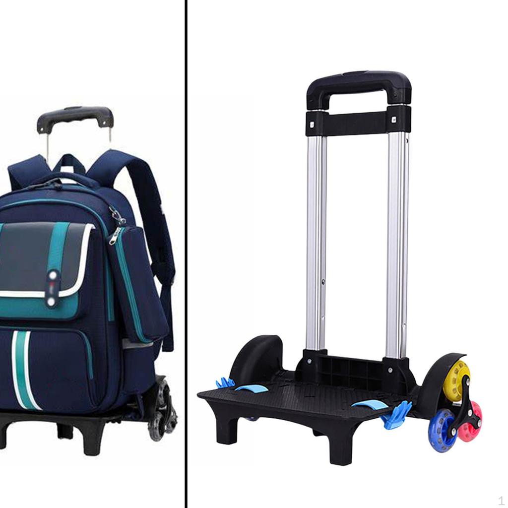 Backpack Trolley Wheeled Luggage Cart Stand Aluminum Alloy School Bag Foldable Hand Truck