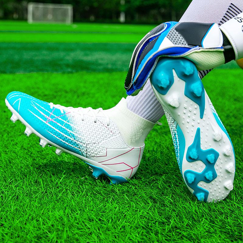 35-47 Men's Large-scale Football Shoes Long Nail Anti-slip and Wear-resistant TPR Artificial Corthiro Outdoor Youth Football Shoes