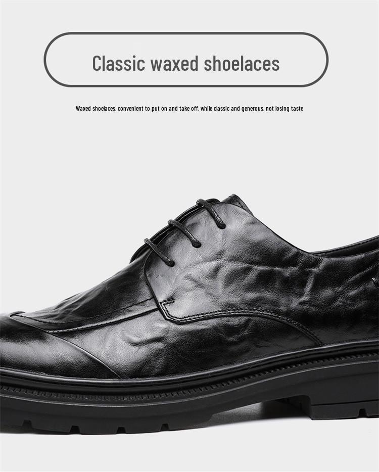 Men's High-End British Style Leather Derby Shoes: Formal, Soft-Sole Wedding & Business Footwear