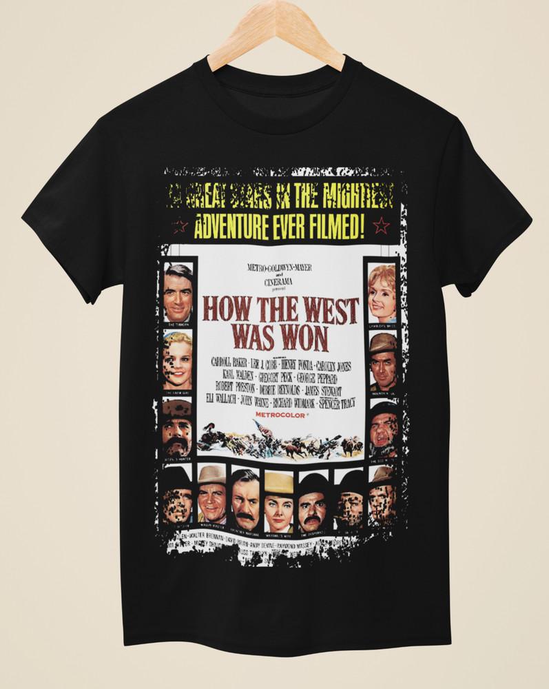 How the West Was Won - Western Movie Poster inspired Unisex Black T-Shirt Unisex T-Shirt XXL
