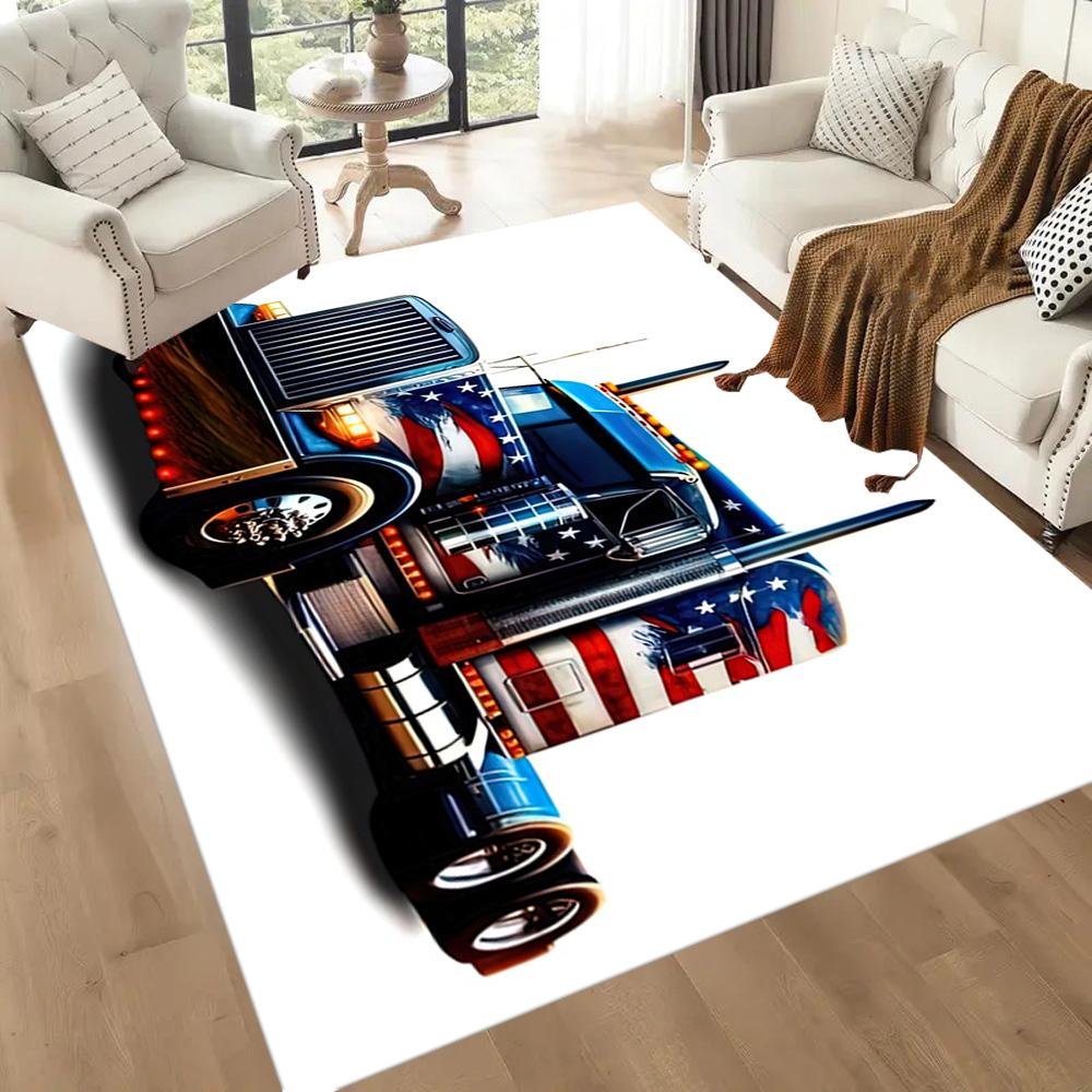 Kw Heavy Trucks Area Rug Perfect For Dormitory Game Room Study Room Decorate Room Antislip Carpet Decorate Offices