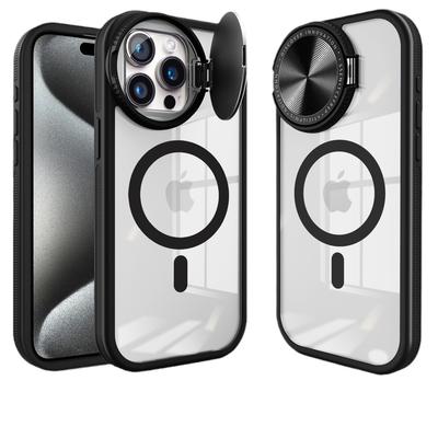 IPhone15Pro Lens Bracket with Makeup Mirror 13Max Magnetic Case Anti-fall Protection Case