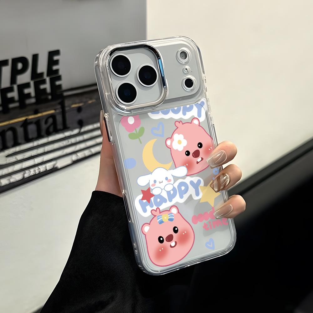 Pink Beaver Loopys Phone Case for Apple iPhone 17 Air 16 16e 15 14 13 12 11 Pro Max X Xs XR 8 Plus Luxury Clear Cover