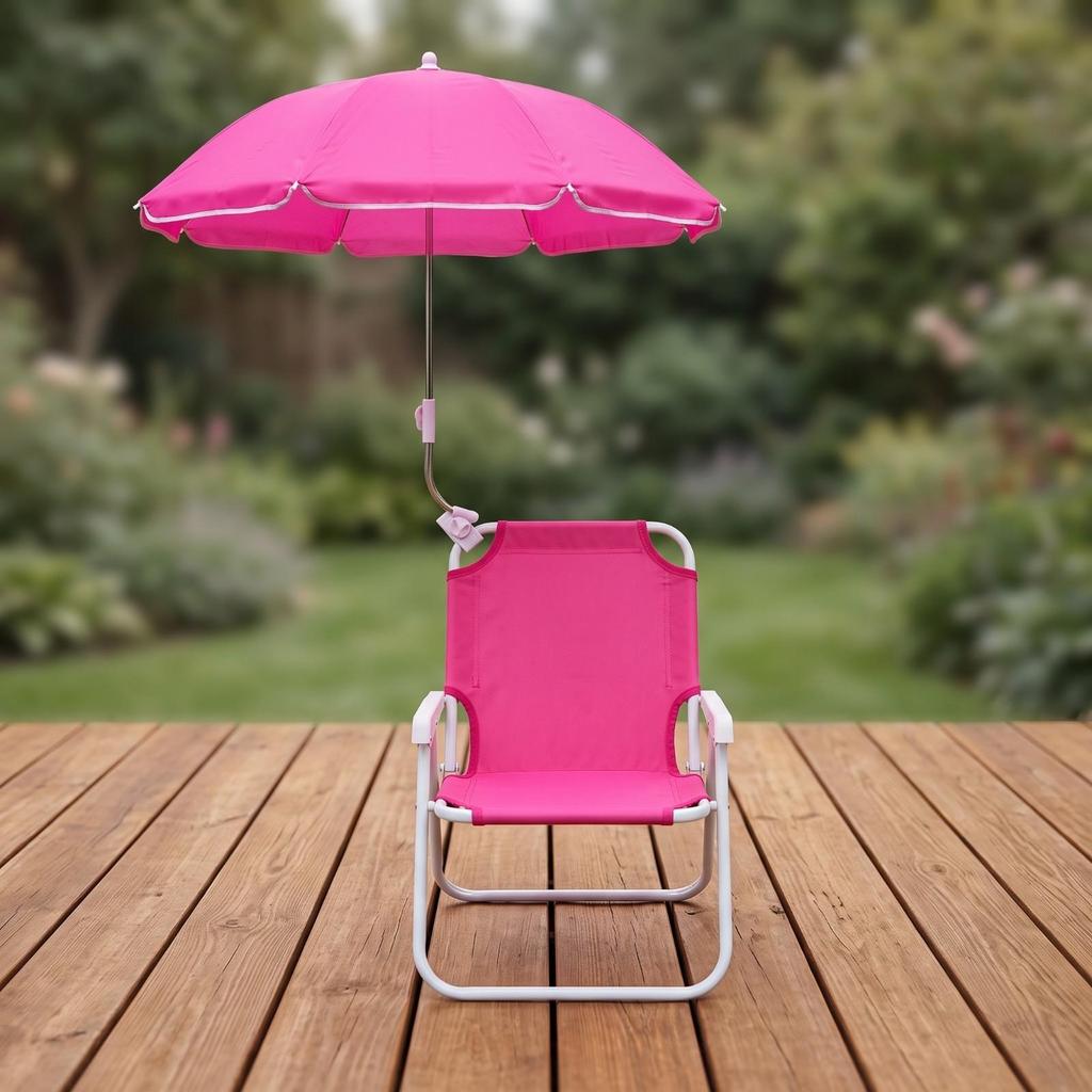Chair with Umbrella Shaded Beach Sturdy for Fishing, Campers