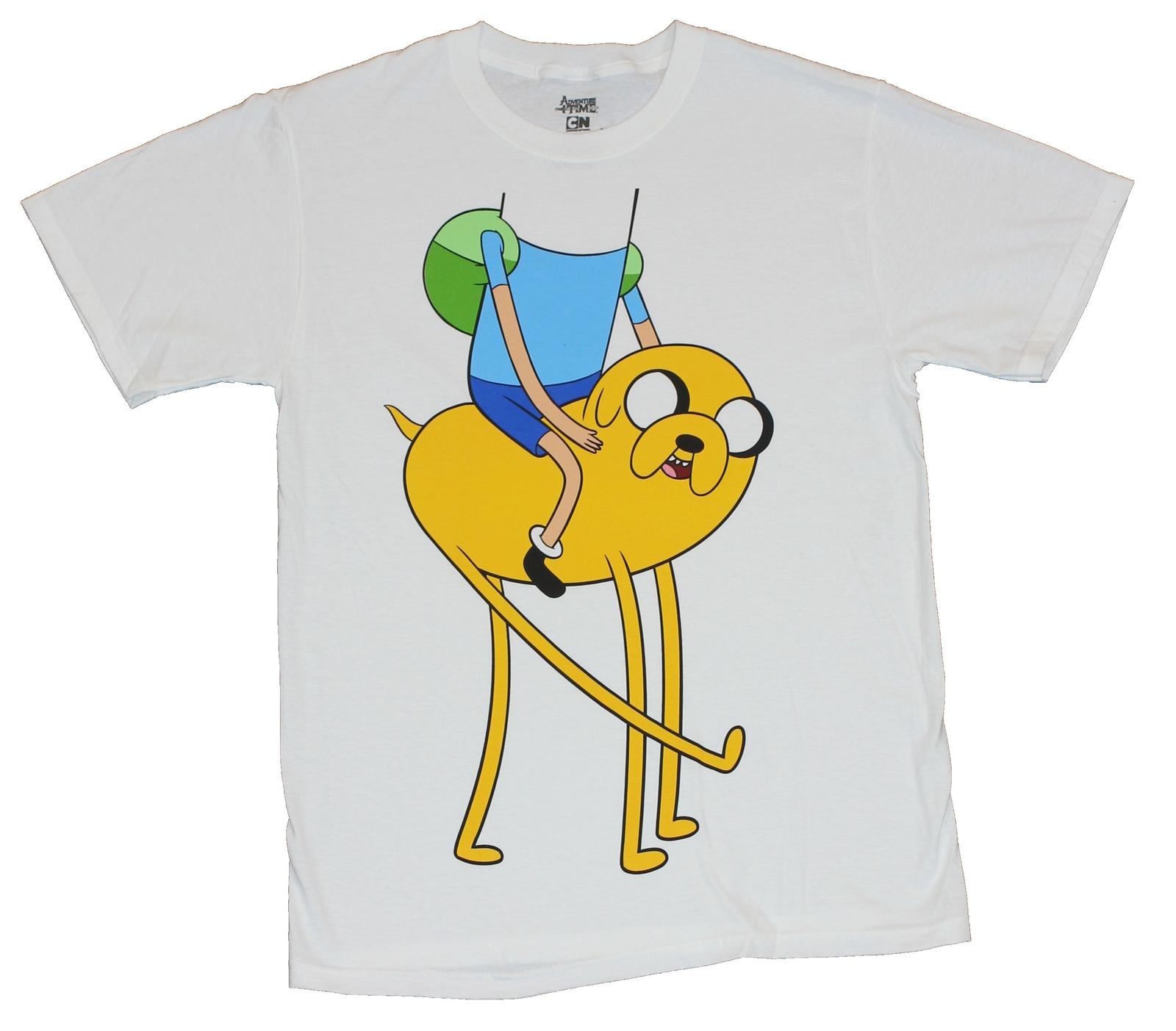 Adventure Time Adult New T-Shirt - You are Finn Riding Jake Giiant Pic XXXL
