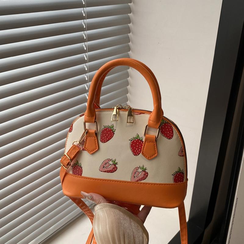 

Yogodlns Fashion PU Leather Commute Youth Shoulder Bags Advanced Sense Sweet Handbags Niche Design Versatile Large Capacity Crossbody Bag 21x8.5x15cm помаранчевий
