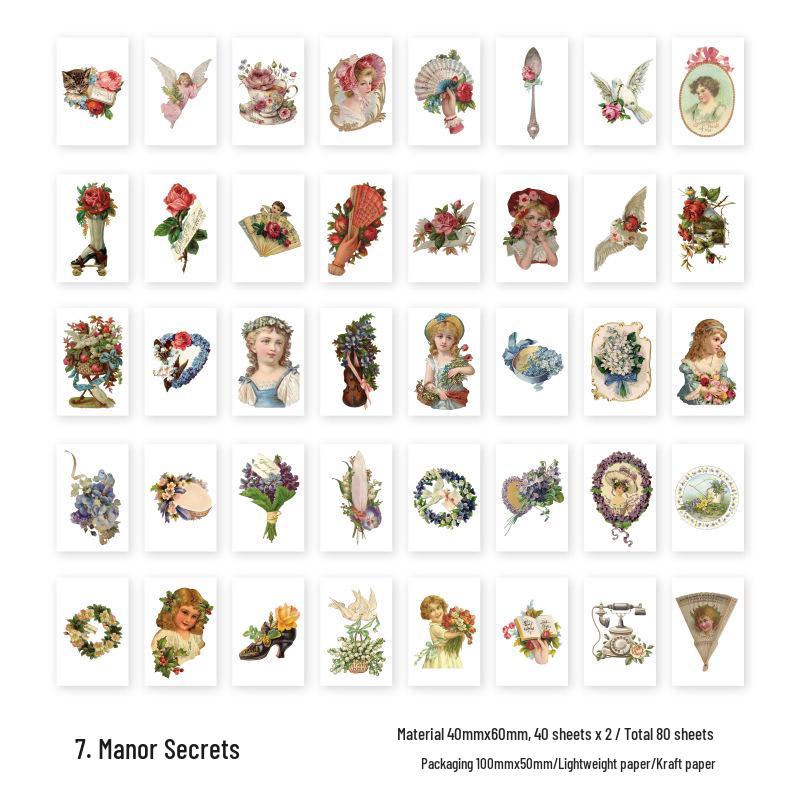 Twilight Bean Journal Sticker Set: Flowing Years & Fragmented Shadows Series - 8 Styles for Collage & Decoration