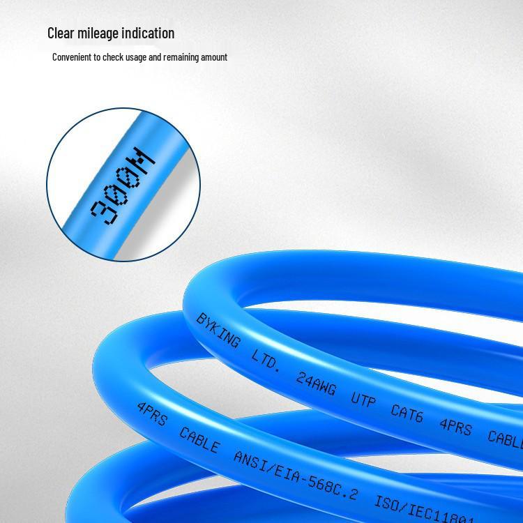 National Standard Cat6a Double Shielded 10 Gigabit Oxygen-Free Copper Network Cable, 305m Barrel Pack