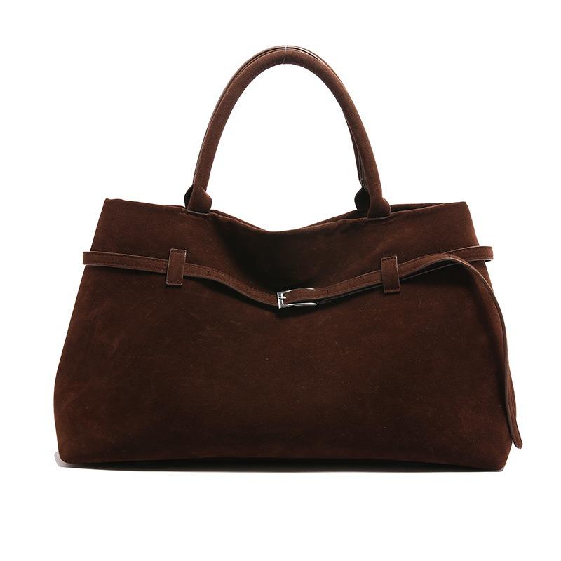 Autumn and Winter Retro Matte Leather Portable Tote Bag Women's New Trendy Large-capacity Commuter Shoulder Bag Underarm Bag