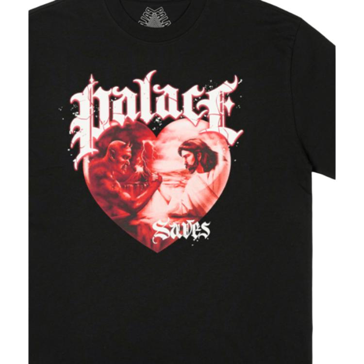 Palace Save Thyself T-Shirt Black Unisex Tops P26TS123