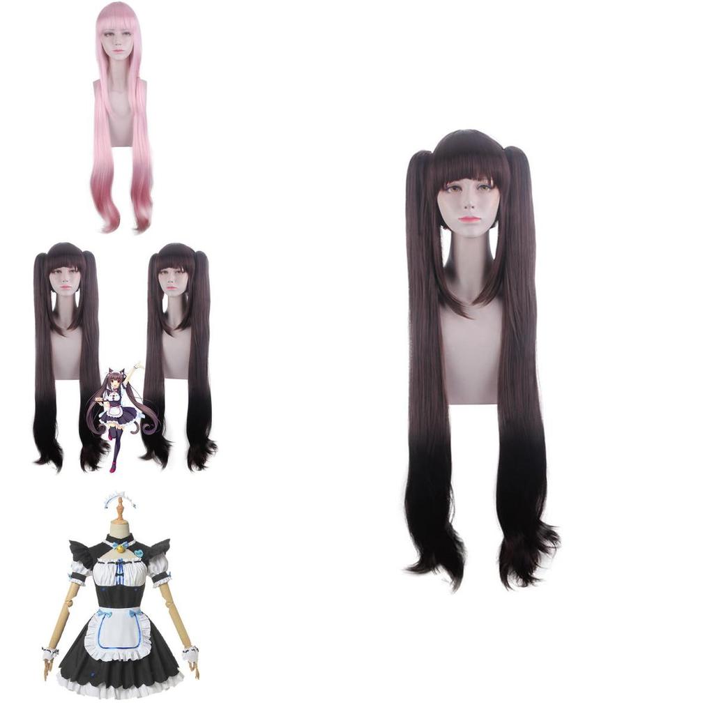 Nekopara Chocola Vanilla Cat Maid Dress Cosplay Costume Wig Breathable Exquisite Workmanship