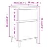 Nightstand Concrete Gray 40x35x70 Cm