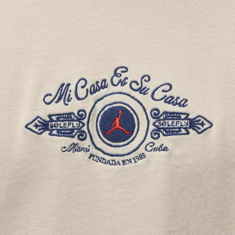 Air Jordan x SoleFly Mi Casa Es Su Casa T-Shirt Fossil Men Tops Tan Beige FQ3802-203
