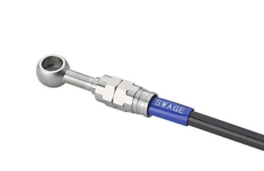 

SWAGE LINE PRO Rear Brake Hose Kit Stainless Hose Steel/Black MT-07 ABS(14) [HTRC3]