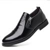 Nové Pánské společenské boty Černá Hnědá Zip Nazouvací Ležérní Mokasíny Pánské Business Kožené Boty Módní Lev Malé podpatky Svatební boty