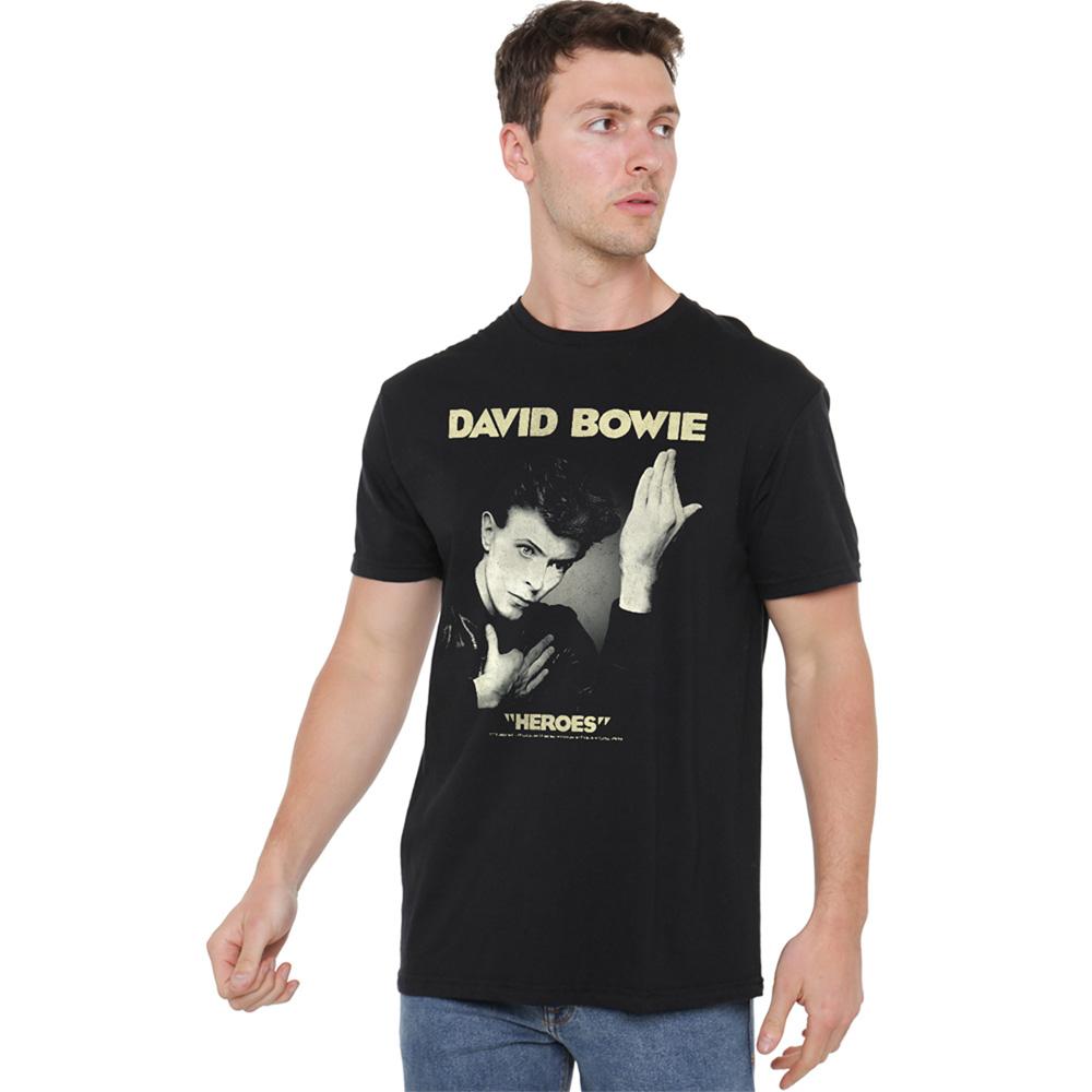 David Bowie Unisex Adult Heroes T-Shirt