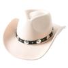Dark purple Cowboy Hat New Jazz Knight hat cowboy hat monochrome felt hat men's and women's large brim outdoor hat